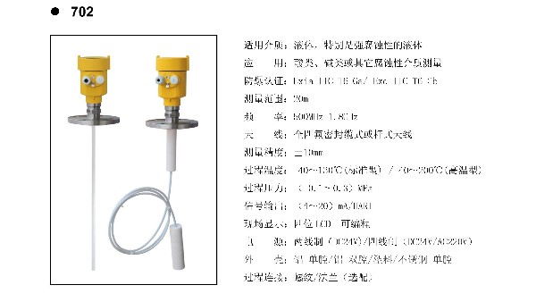 導波雷達液位計HBRD-702